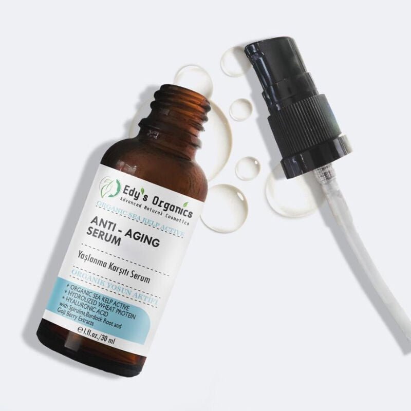 Anti - Aging Serum - Wrinkle & Fine Line Care with Hyaluronic Acid & Algae - TryAladdin