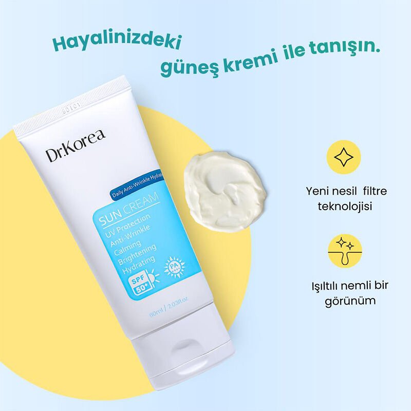 Anti - Aging Sun Cream - SPF 50+ with Niacinamide & Hyaluronic Acid - TryAladdin