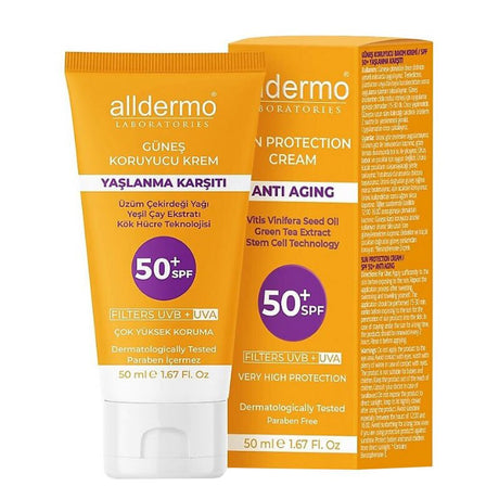Anti - Aging Sunscreen Cream - High Protection SPF 50+ with Revitalizing Botanicals - TryAladdin