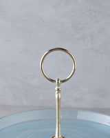 Professional Multi Tier Glass Serving Platter Blue