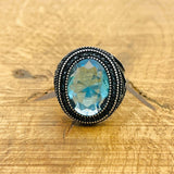 Aquamarine Silver Ring