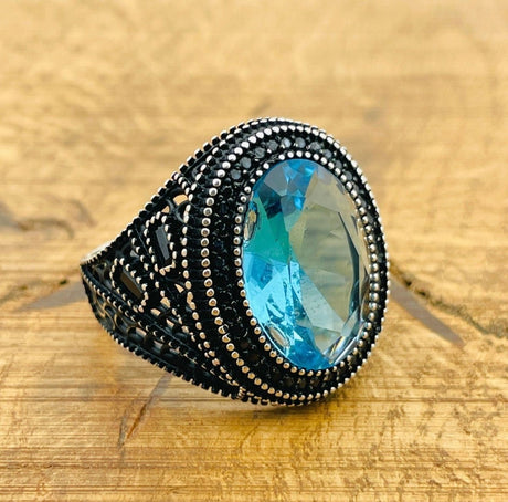 Aquamarine Silver Ring