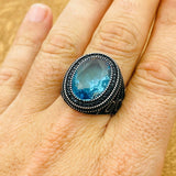 Aquamarine Silver Ring