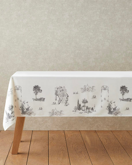 Premium-Polyester-Patterned-Tablecloth-Black-White