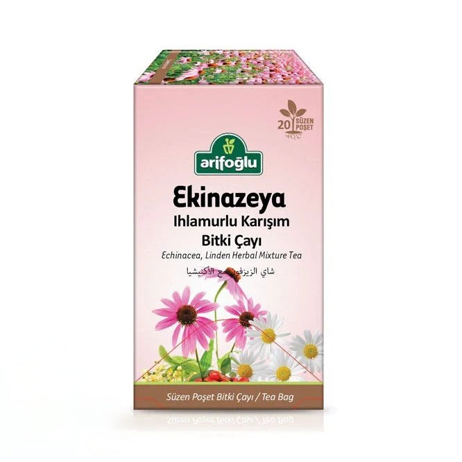 Arifoglu | Echinacea and Linden Herbal Tea, 20 Tea Bags