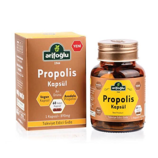 Arifoglu | Propolis Capsule 60 Piece 810mg Arifoglu Food Supplement