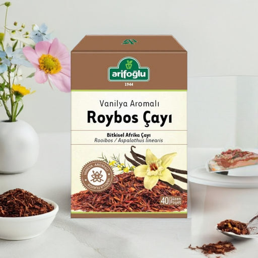 Arifoglu | Rooibos - Spring Tea - Vanilla Flavored Herbal Tea, 40 Tea Bags