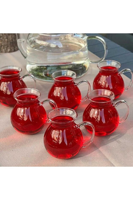 Arow Keyif Premium Borosilicate Glass Tea & Coffee Mugs - 6 - Piece Wholesale Set - TryAladdin
