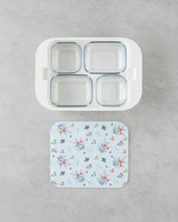 Durable Melamine 4 Piece Breakfast Serving Set Artistic Garden Colorful