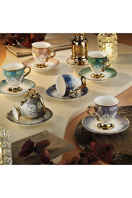 Aryildiz Gonca Professional Turkish Coffee Cup Set - 12 Piece - TryAladdin