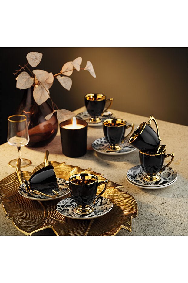 Aryildiz Paiso Premium Turkish Coffee Cup & Saucer Set - 12 Piece - TryAladdin
