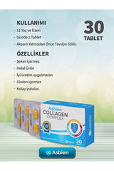 Asbien Collagen Complex - Type I & II, Turmeric, Selenium, 30 Tablets - TryAladdin