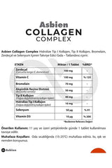 Asbien Collagen Complex - Type I & II, Turmeric, Selenium, 30 Tablets - TryAladdin