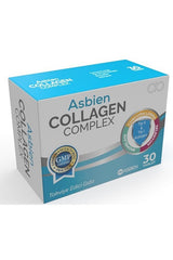 Asbien Collagen Complex - Type I & II, Turmeric, Selenium, 30 Tablets - TryAladdin