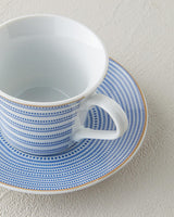 Professional Grade Porcelain Coffee Cup Set Blue 4 Piece