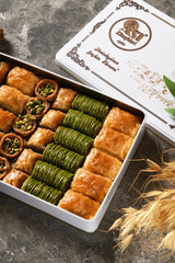 Asi | Assorted Pistachio and Walnut Baklava in Gift Metal Box