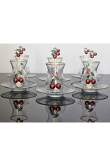 Atabey Home Alya Professional 18 - Piece Cast Iron Cherry Motif Luxury Tea Set - TryAladdin