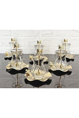 Atabey Home Alya Real Gold Plated Turkish Tea Set - 18 Pieces - TryAladdin