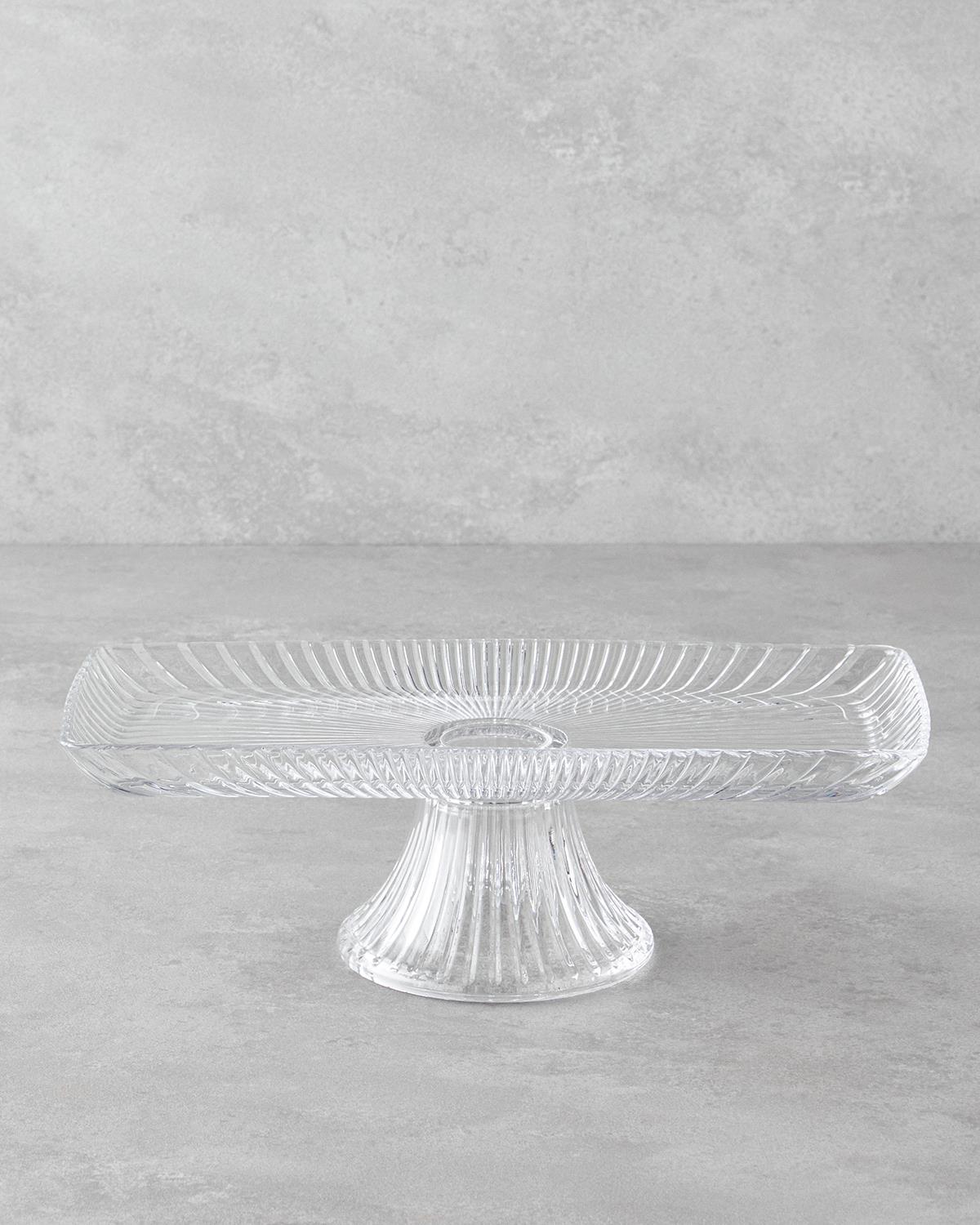 Professional Transparent Glass Cake Display Stand