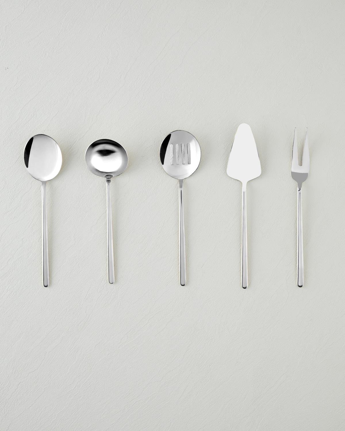 Professional Grade Stainless Steel 5 Piece Silver Serving Set