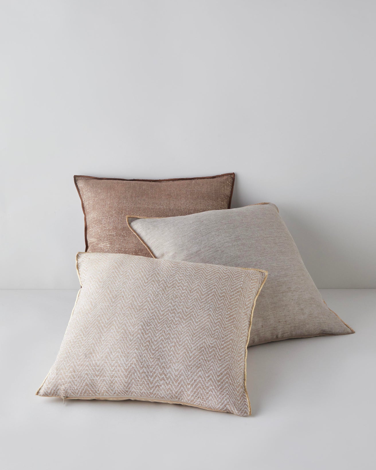Premium Decorative Throw Pillow Bronze 45x45cm