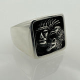 Authentic Native American Design Silver Ring