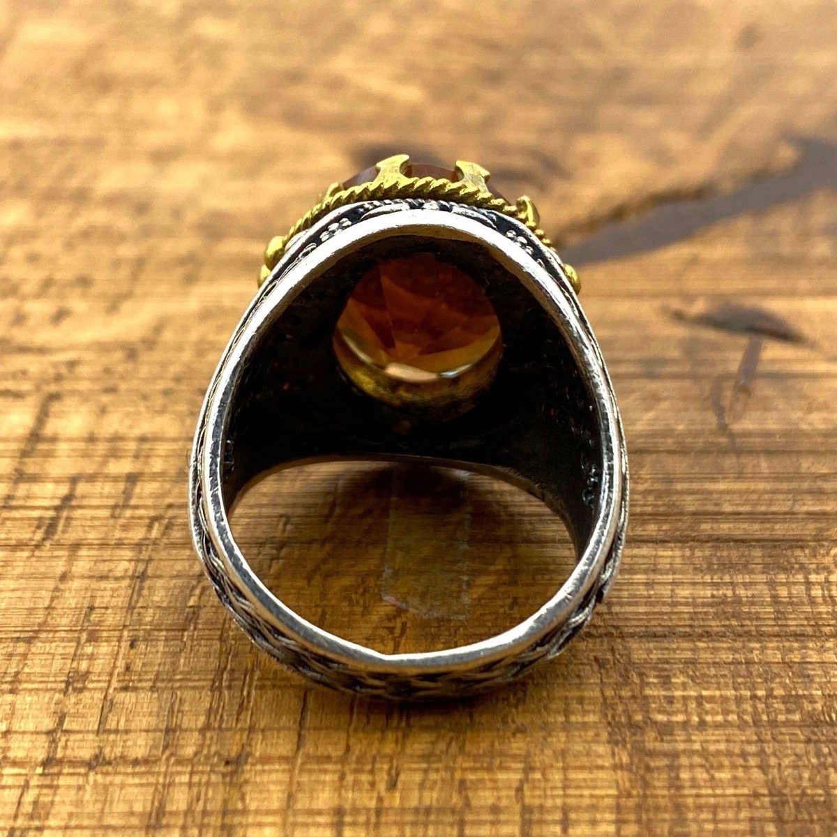 Authentic Turkish Handcrafted Men's Zultanite Color Changing 925 Sterling Silver Ring - TryAladdin