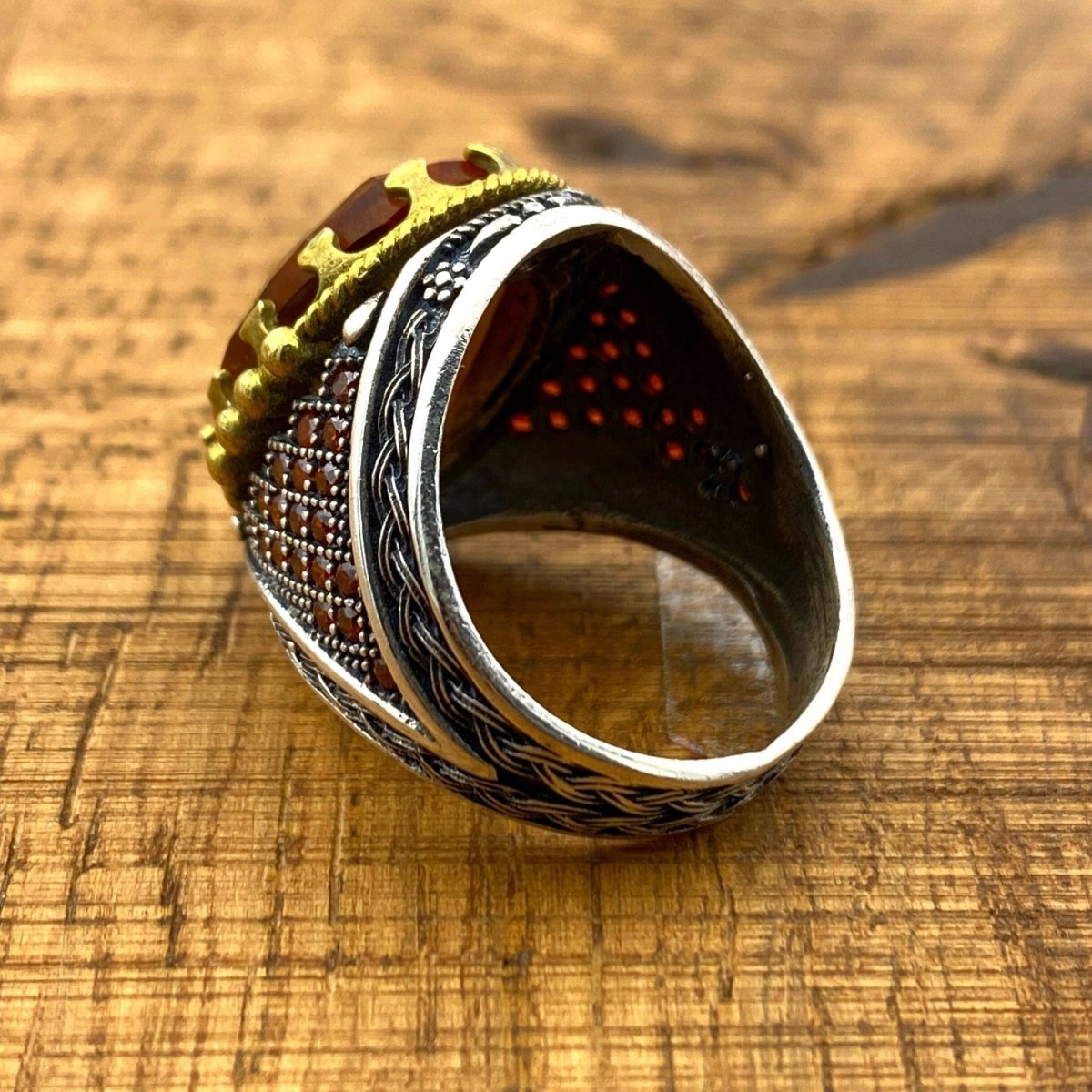 Authentic Turkish Handcrafted Men's Zultanite Color Changing 925 Sterling Silver Ring - TryAladdin