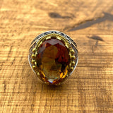 Authentic Turkish Handcrafted Men's Zultanite Color Changing 925 Sterling Silver Ring - TryAladdin