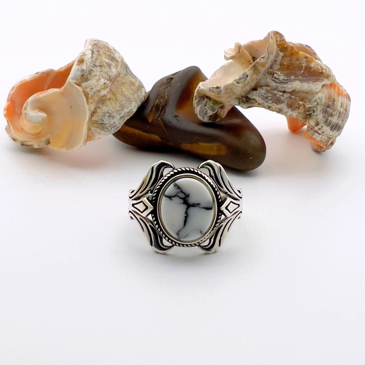 Authentic Turkish Handmade 925 Sterling Silver Turquoise Men's Ring - Gift Boxed - TryAladdin