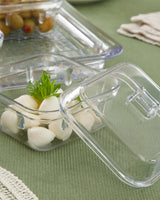 Professional Acrylic 6 Compartment Breakfast Organizer Clear
