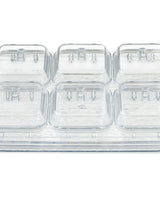 Professional Acrylic 6 Compartment Breakfast Organizer Clear