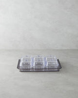 Professional Acrylic 6 Compartment Breakfast Organizer Anthracite