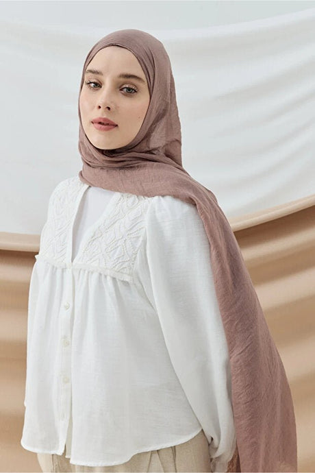Aya Series Cotton Shawl - Lightweight Mink - TryAladdin