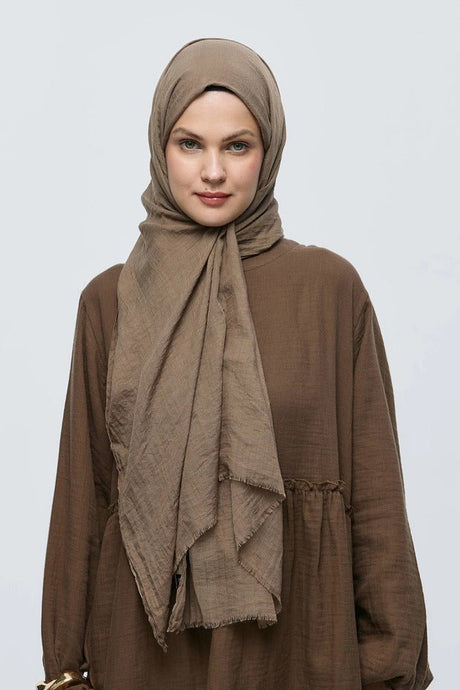 Aya Shawl - Lightweight Cotton, Breathable Earth Tone - TryAladdin