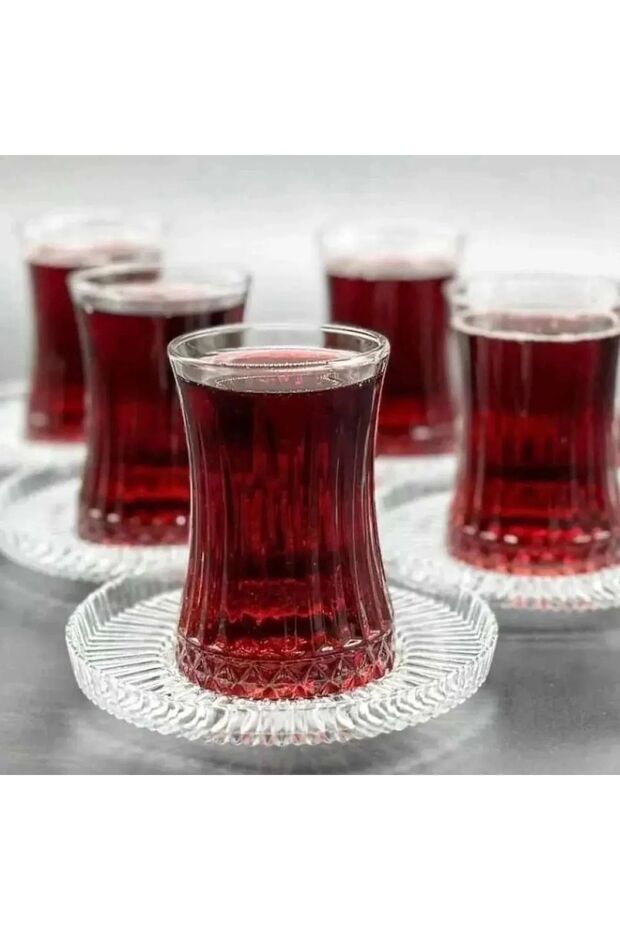 Aybaba Store Professional Turkish Tea Glass Set - 12 - Piece Set - TryAladdin