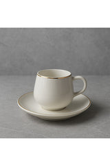 Ayzem Dream Professional New Bone China Coffee Cup Set - 6 x 90ml - TryAladdin