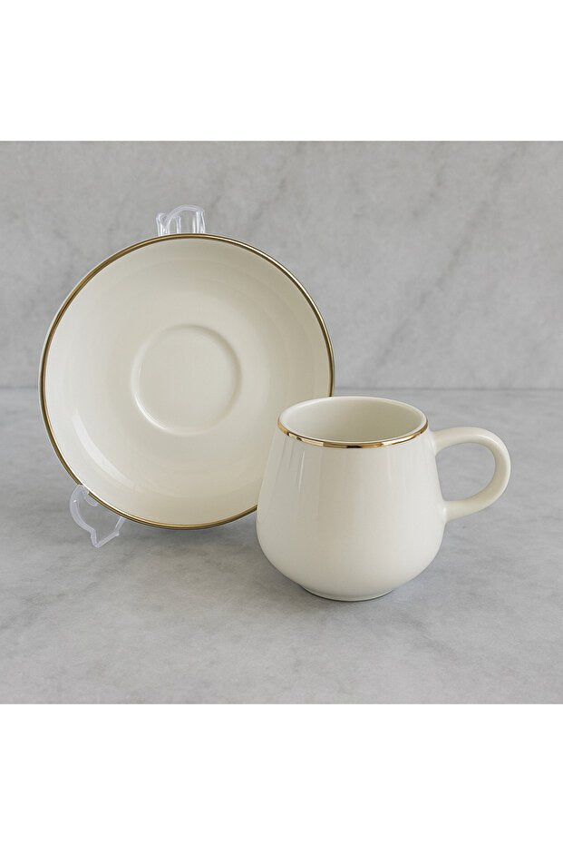 Ayzem Dream Professional New Bone China Coffee Cup Set - 6 x 90ml - TryAladdin