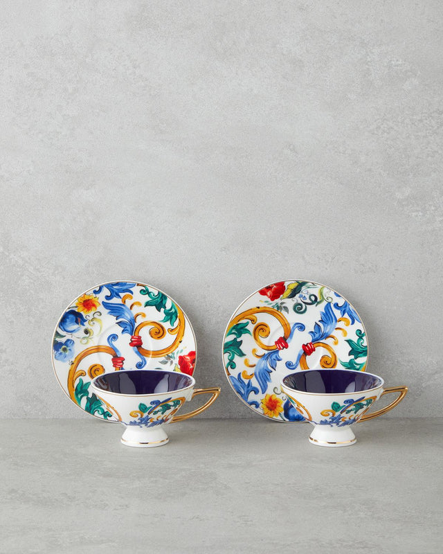 Professional New Bone China Espresso Coffee Cup Set   2 Person   Colorful