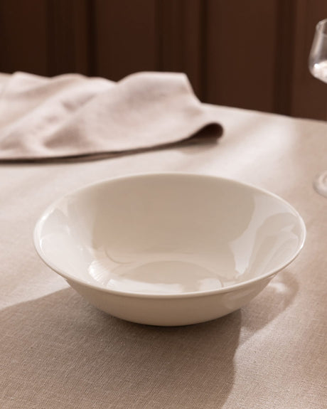 New Bone Porcelain Salad Bowl - Elegant Vole Collection