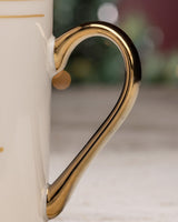 New Bone China Coffee Cup - Elegant Gold-Trimmed Design