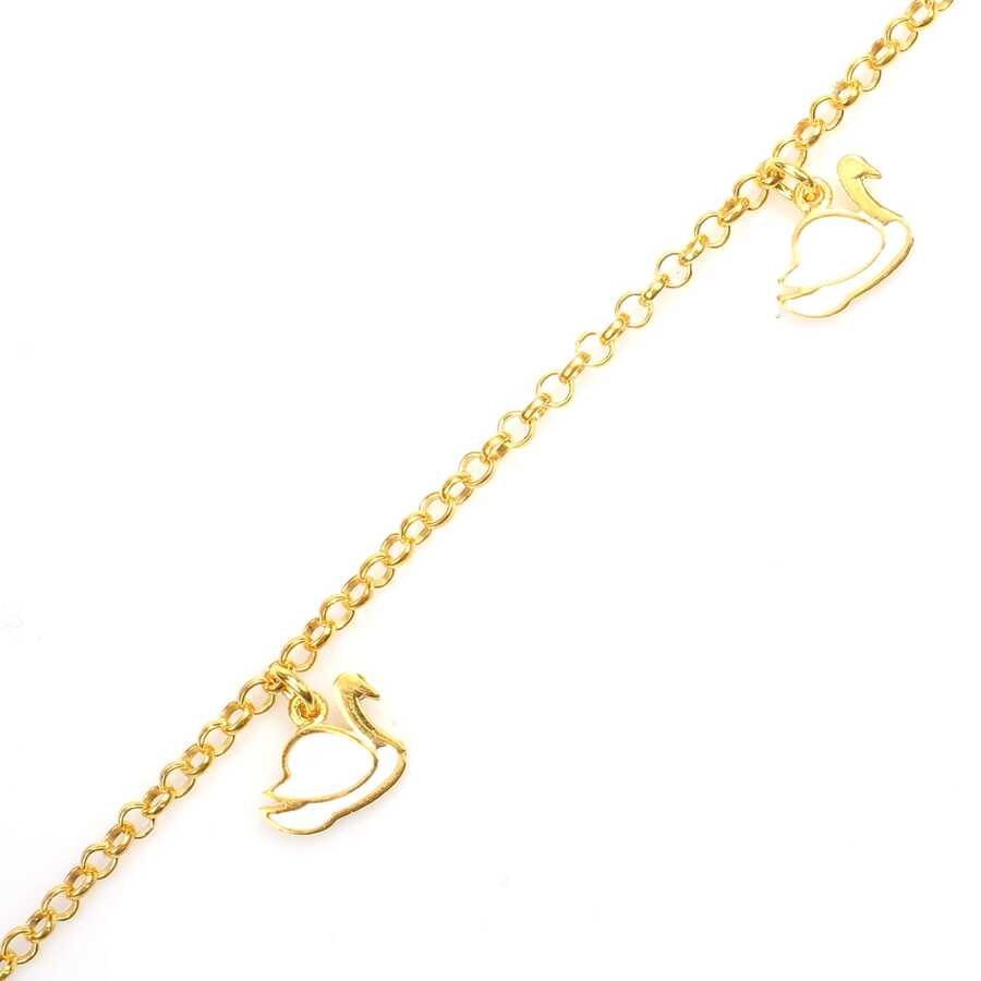 Professional Grade Sterling Silver Swan Anklet Set