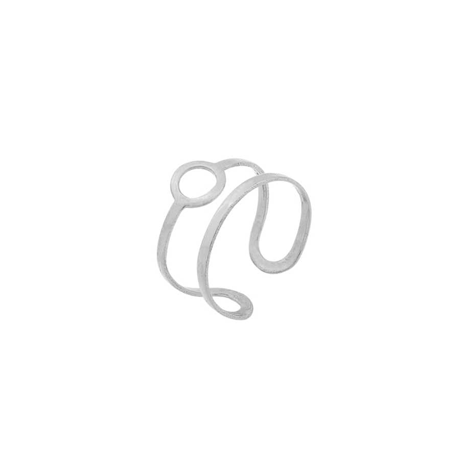 925 Sterling Silver Adjustable Round Ring - Versatile Minimalist