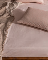 Marlie Twin Cotton Sheet Set - Soft Blush Pink Bedding