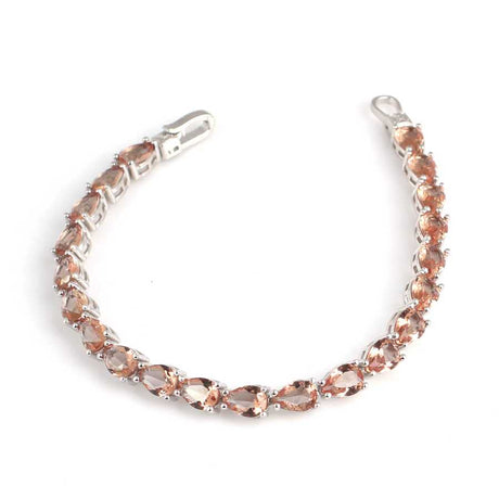 Elegant 925 Sterling Silver Zultanite Teardrop Tennis Bracelet