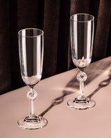 Clear Glass 4-Piece Champagne Flute Set - Sophisticated Style