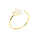 Premium 925 Sterling Silver Tiny Star Stone Ring Yellow