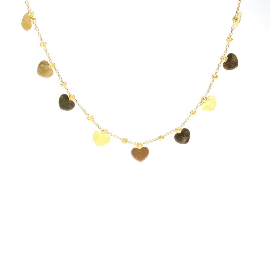 925 Sterling Silver Dainty Ball & Heart Necklace - Everyday Elegance