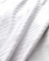 Queen Satin Striped Duvet Cover Set - Light Gray