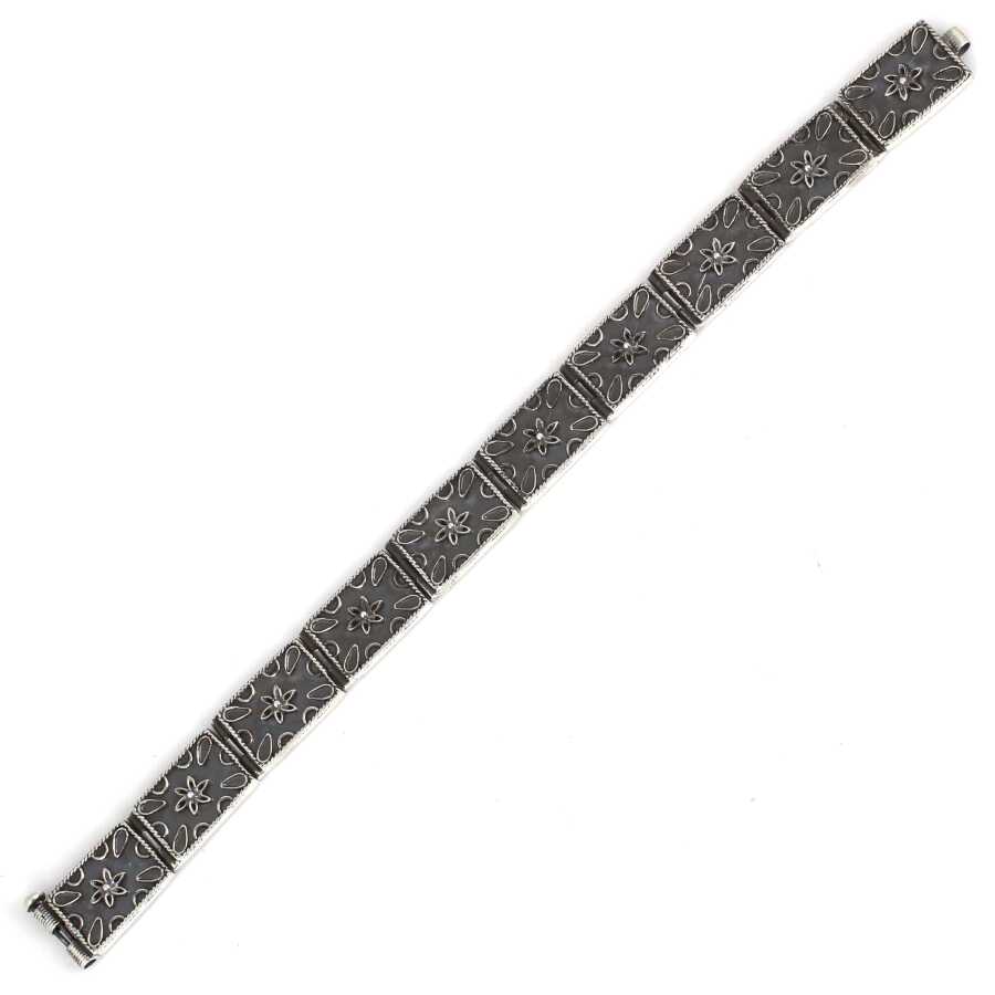 Premium 925 Sterling Silver Daisy Motif Bracelet